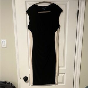 Ralph Lauren Black and Cream Midi Dress